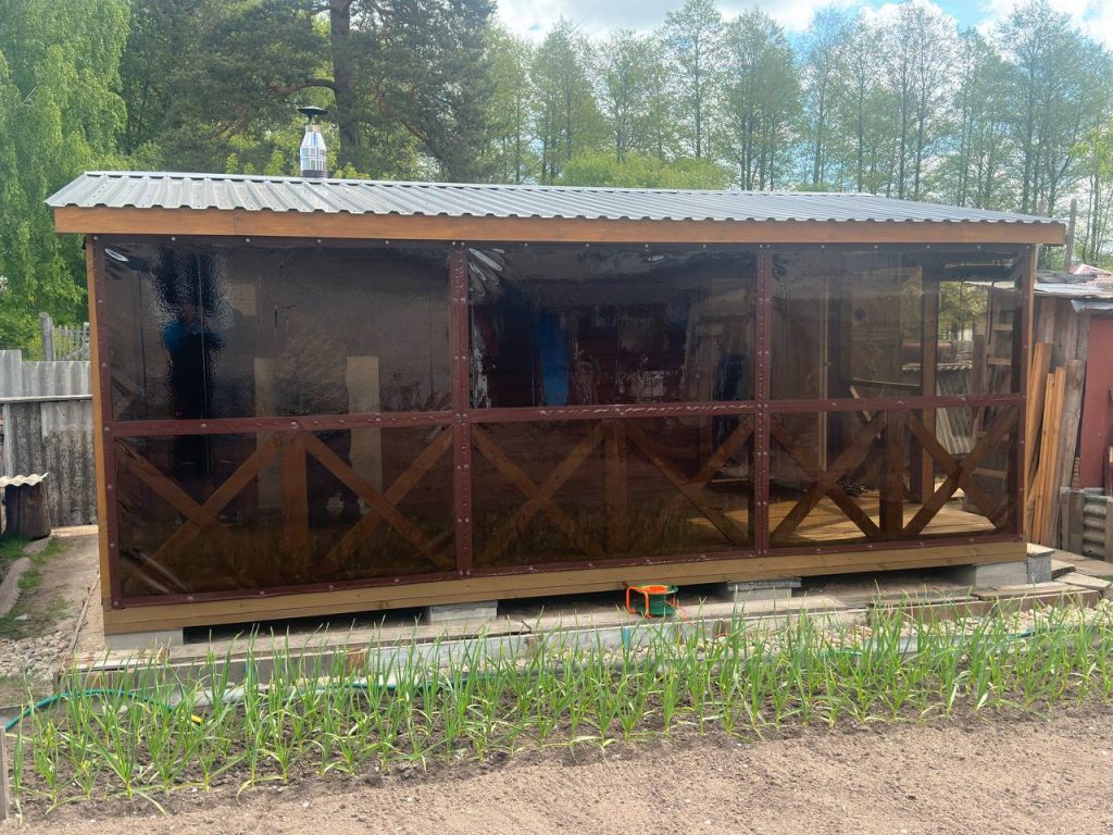 Мягкие окна на беседку