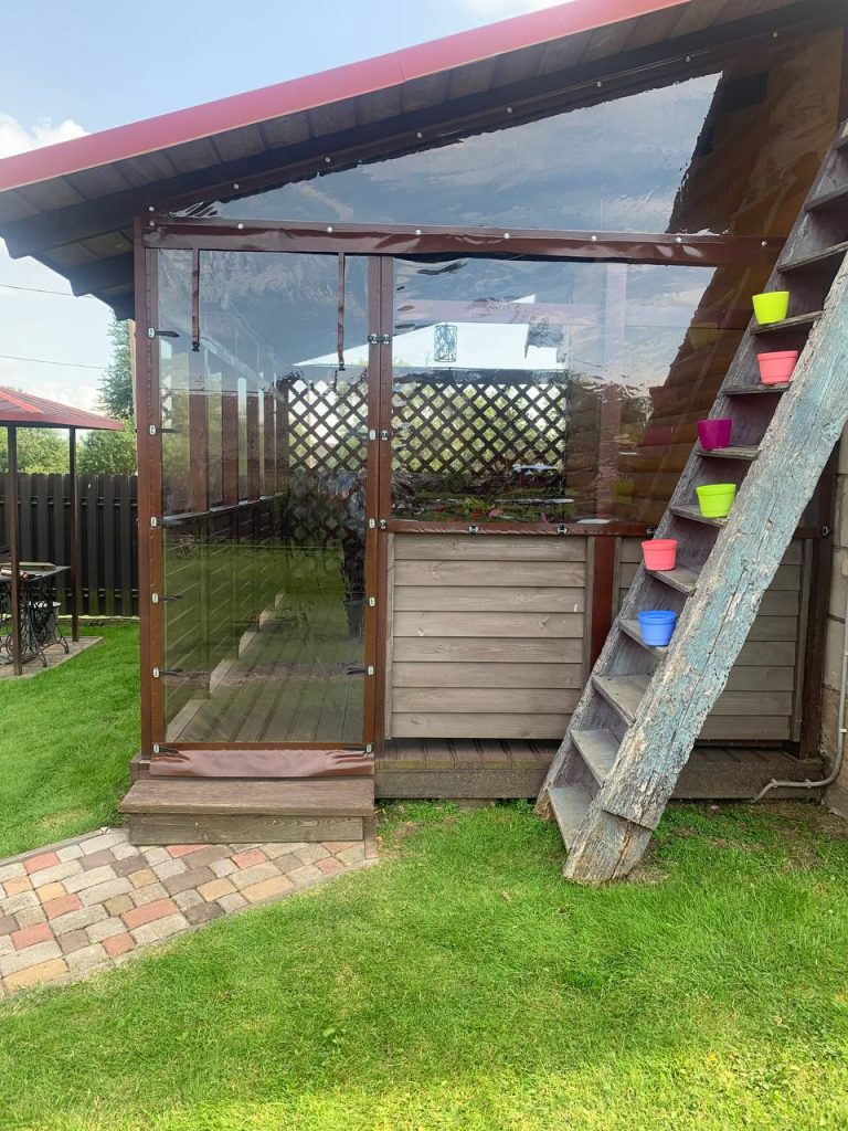 Мягкое окно с креплением на ремешок